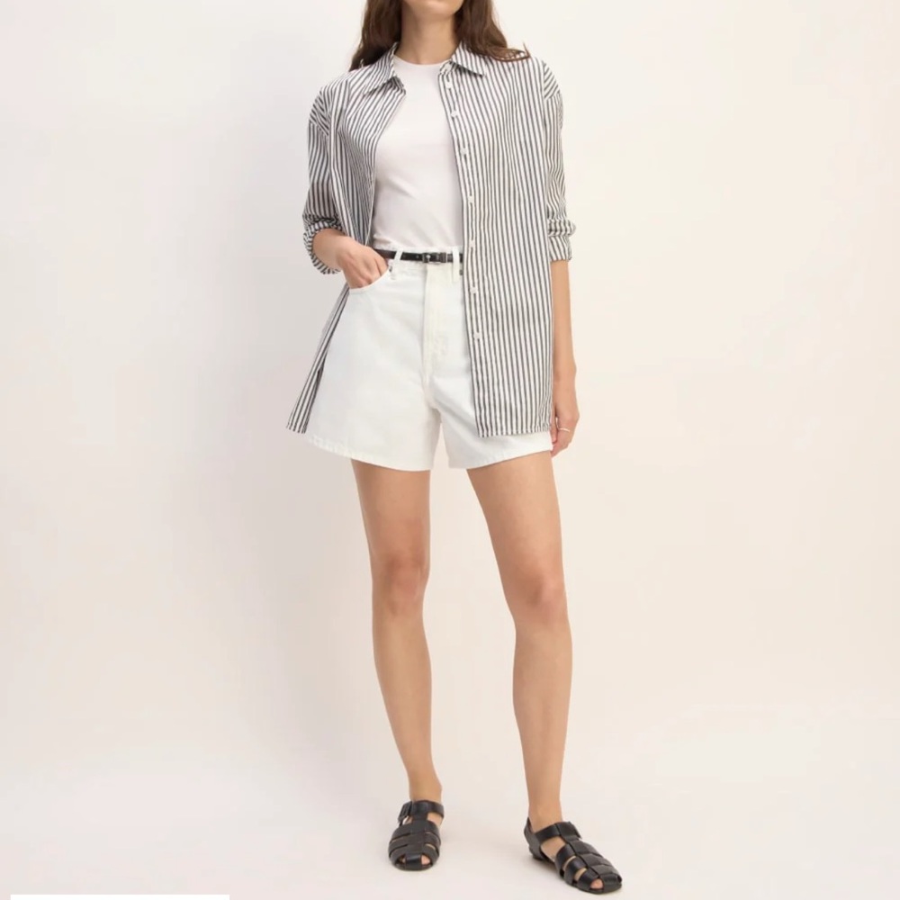 Everlane Denim A-line White Short